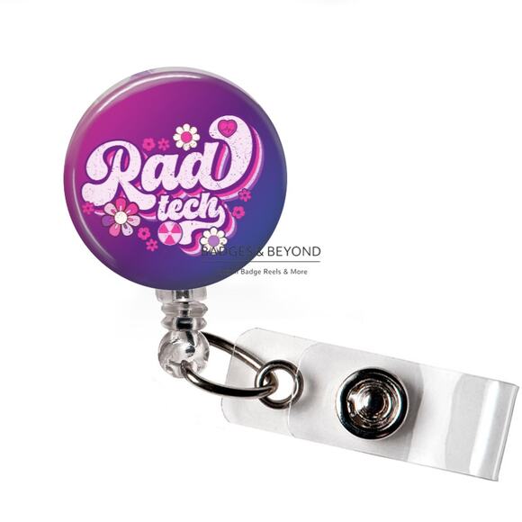 Handmade Accessories - 🩻✨ Rad Tech Badge Reel | Radiology Technician Retractable ID Name Tag Holder